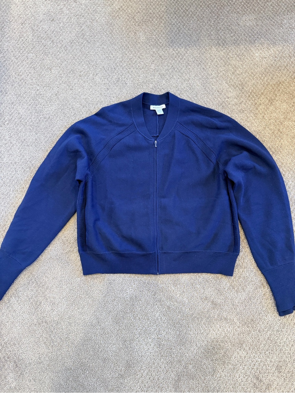 Athleta Navy Zip-Up Sweater